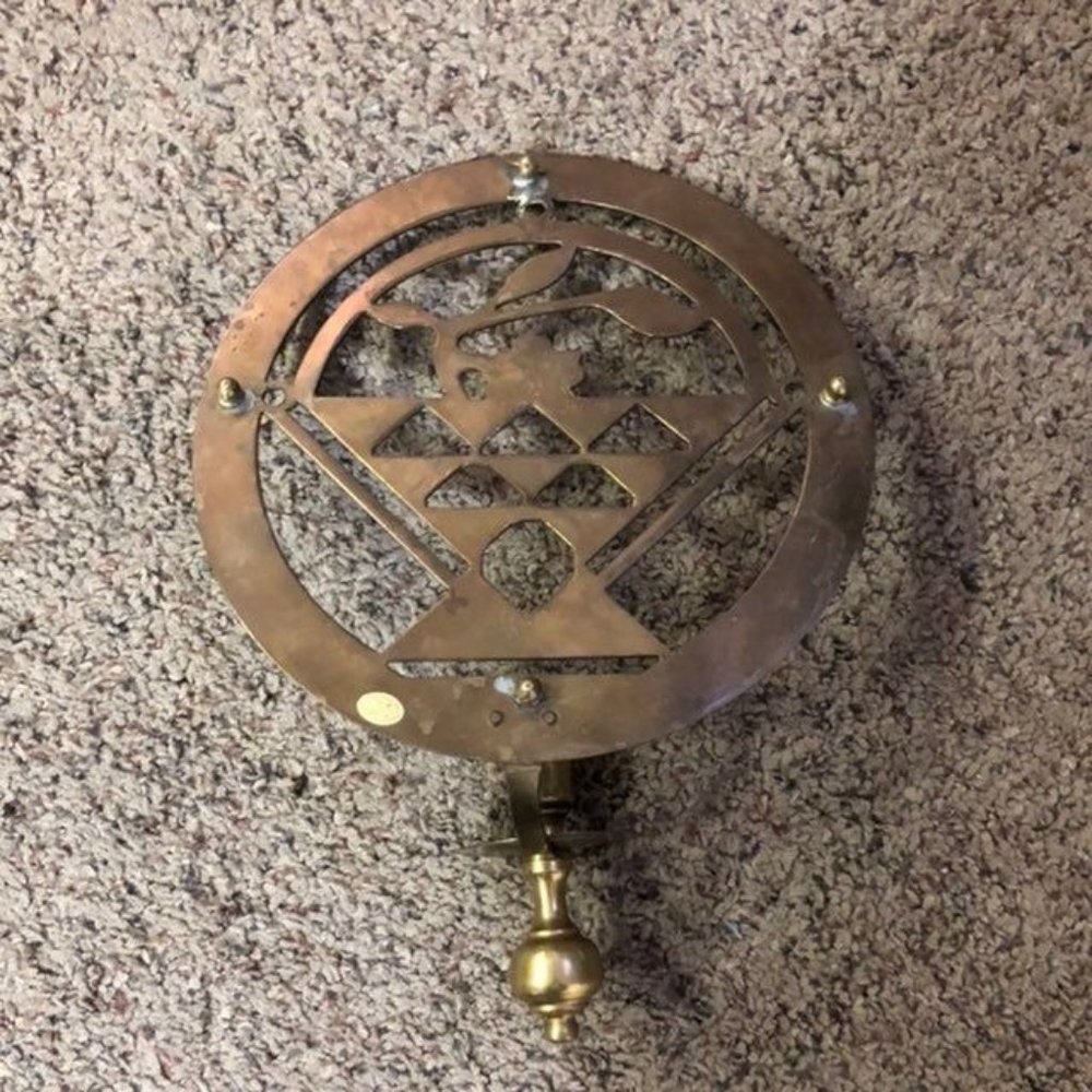 Brass Wall Candle Holder Used Some Wear - Picture 5 of 12